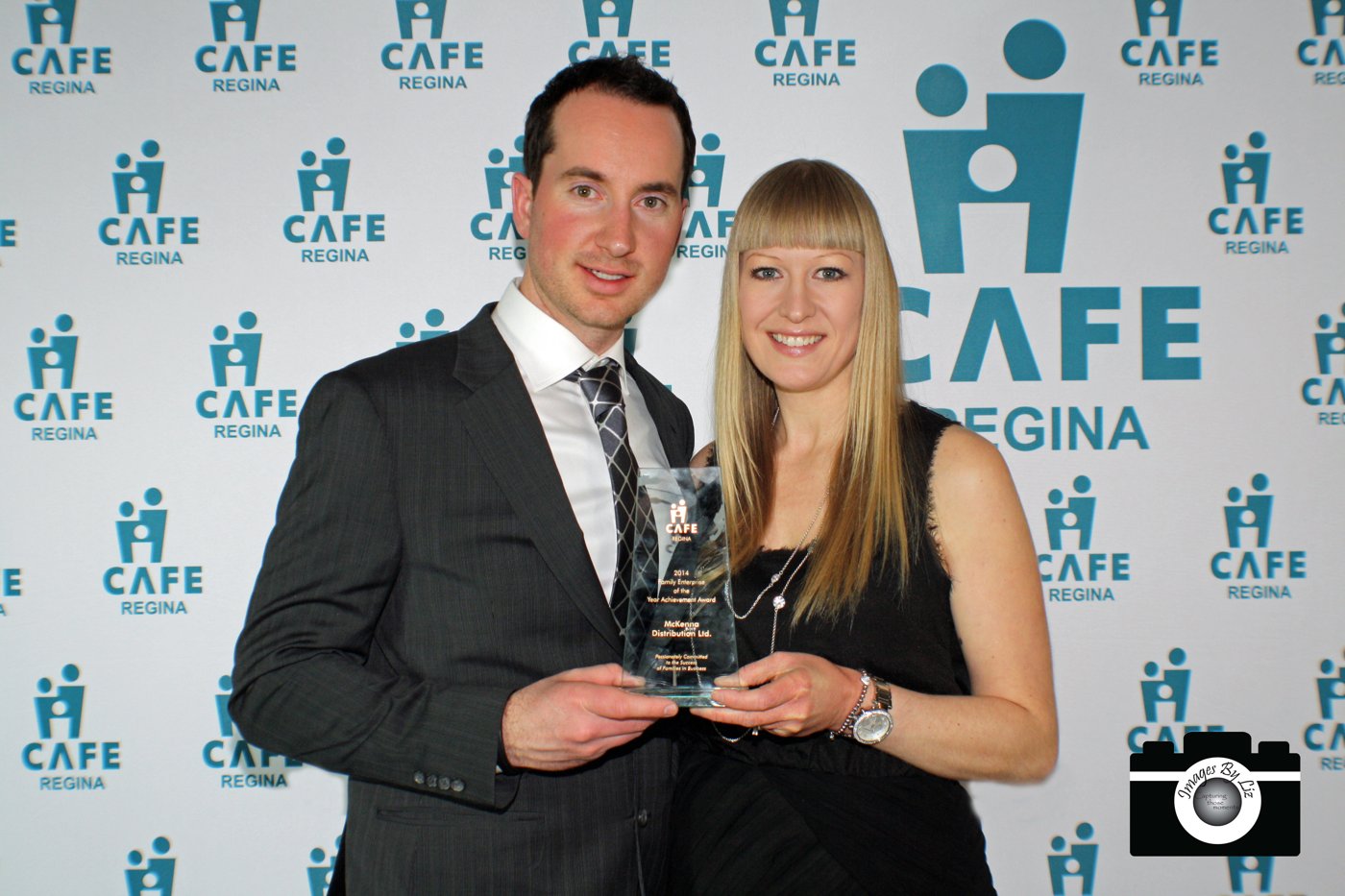 Steve and Alyssa McKenna accepting the 2014 CAFE Family Enterprise of the Year award